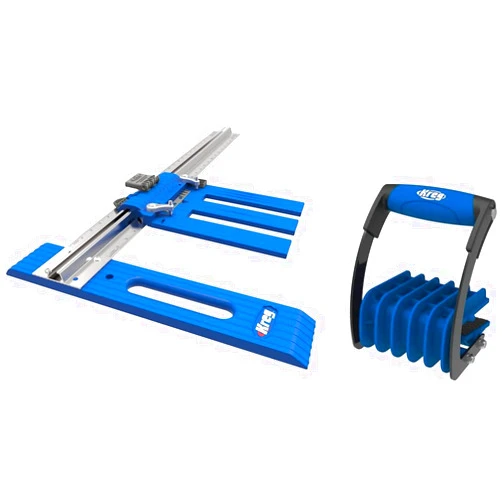 Kreg KMA2685 Rip-Cut Circular Saw Guide, Blue with KMA3000 Panel Carrier