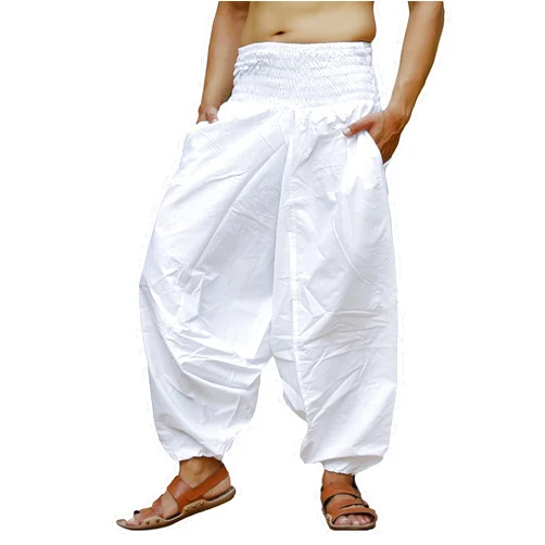SARJANA HANDICRAFTS Mens Womens Unisex Cotton Harem Pants Yoga Baggy Genie Boho Trousers