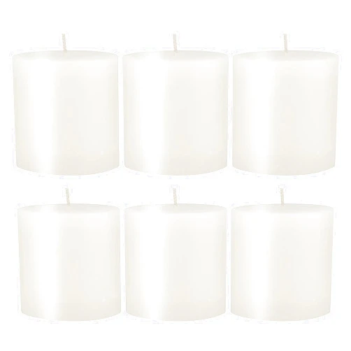 Stonebriar Tall 3 x 3 Inch 40 Hour Long Burning Unscented Wax Flat Top Pillar Candles, White, 6 Pack