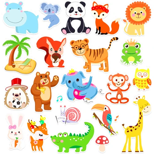 MDCGFOD Window Clings Stickers for Kids Window Gel Clings Decals Thick Gel Clings Toddlers and Adults Classroom Home Nursery Airplane Birthday Party Supplies (Animals)