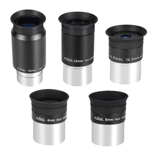 Celticbird 1.25'' Telescope Eyepiece Kit with 5 Plossl Eyepieces 4mm/8mm/12.5mm/25mm/32mm Fully Multicoated Optical Lens Metal Construction Fit for 1.25inch Astronomic Telescope and Astronomy Filters