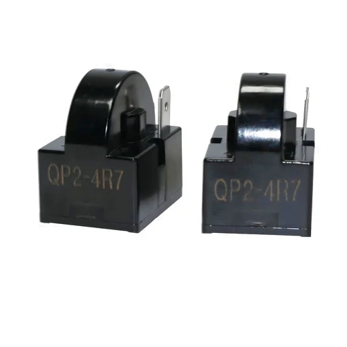 Wilsnsun 2 Pcs QP2-4R7 QP2-4.7 Refrigerator PTC Starter Relay Replacement Part 4.7 Ohm 1Pin for Vissani Danby Compressor Relay, Mini Fridges and Coolers