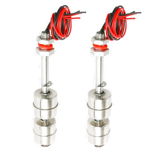Aopin Water Level Sensor Switch Stainless Steel,Liquid Level Sensor Float Switch, Plastic Ball Float Controller For Water Pump Fish Tank Cistern Sump Filter Aquarium Swim Pool Garden Pond Liquid 2 Pcs