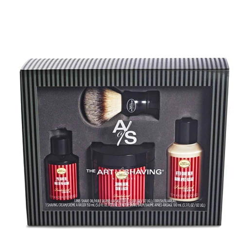 The Art of Shaving Sandalwood Shaving Kit for Men - The Perfect Gift for The Perfect Shave with Shaving Cream, Shaving Brush, After Shave Balm, & Pre Shave Oil