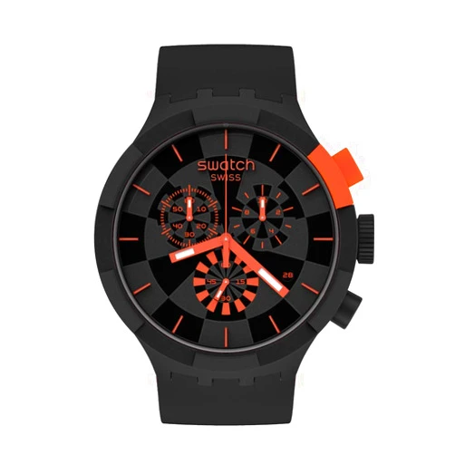 Swatch CHECKPOINT RED Unisex Watch (Model: SB02B402)