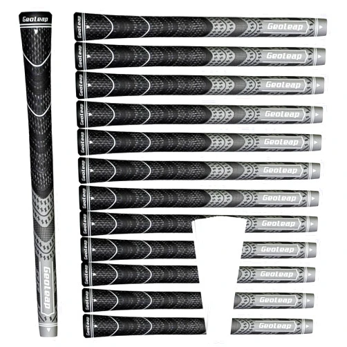 Geoleap Golf Grips Set of 13- Grips with Tapes and Grips with All Repair Kits for Choice,Hybrid Golf Club Grips,Standard/Midsize,All Weather Contral, High Feedback & Traction.