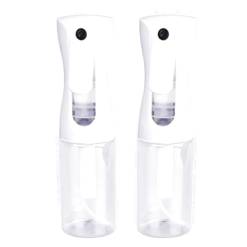 VIGOR PATH Continuous Spray Bottle with Ultra Fine Mist - Versatile Water Sprayer for Hair, Home Cleaning, Salons, Plants, Aromatherapy, and More - Empty Hair Spray Bottle (Clear - 5oz (2 Pack)