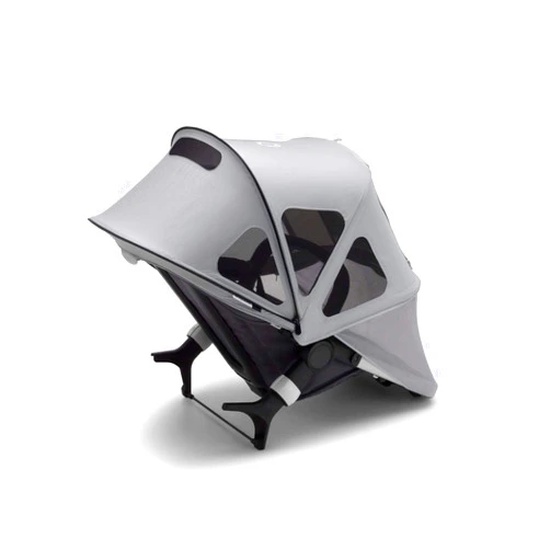 Bugaboo Donkey Breezy Sun Canopy Stroller Accessory with UPF 50+ Sun Protection and Ventilation Panels, Misty Grey