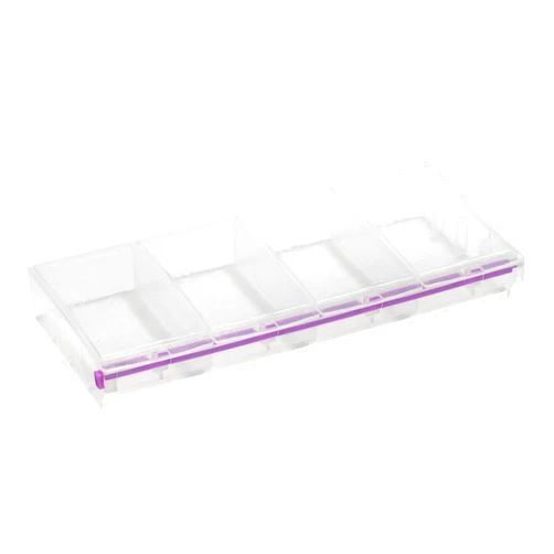 Craft Mates Bead Organizer and Plastic Containers Craft & Sewing Supplies Storage, 4 Locking Compartments (2XL), Clear Lids