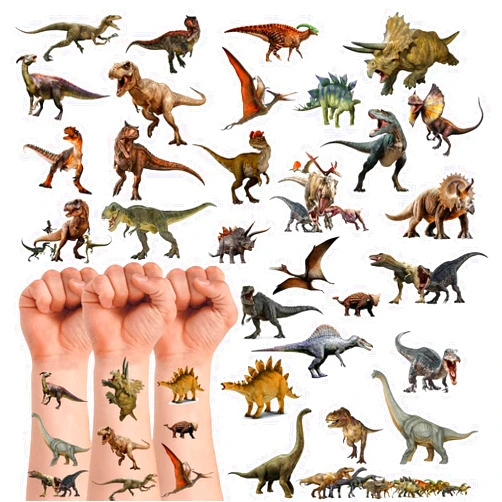 ANTING Dinosaur Temporary Tattoos,20 Sheets 160 Pieces Dino Themed Tattoos Stickers Party Decoration Supplies Party favors for Kids Adults