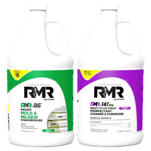 RMR Brands RMR-86 Instant Mold Stain Remover and RMR-141 RTU Disinfectant Cleaner DIY Mold Remover Bundle