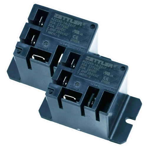 American Zettler ZETTLER Mini Power Relay AZ2280-1A-24AF 30A 277VAC 28VDC - Universal 24 AC Volt 2 Set of 2