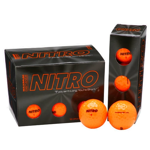 Nitro NMD12OBXC Maximum Distance Golf Ball (12-Pack), Orange