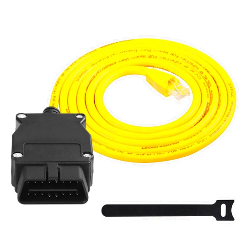 CERRXIAN ENET OBD2 RJ45 Cable, 6.6ft/2m Ethernet RJ45 to OBDII Interface Cable Car Diagnostic Coding F-Series, G-Series