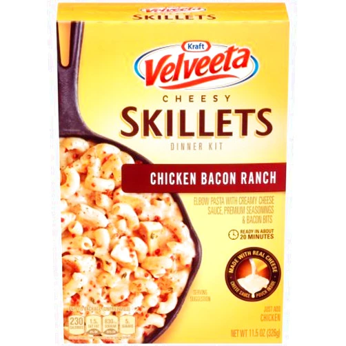 Kraft, Velveeta, Cheesy Skillets, Chicken Bacon Ranch Dinner Kit, 11.5oz Box (Pack of 2)