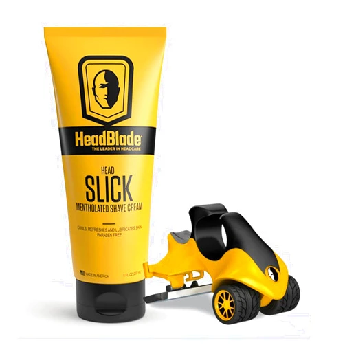 HeadBlade ATX Razor and HeadSlick Shave Cream (8 oz) Bundle - No more Nick, Cuts, or Razor Burns