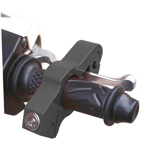 HQTS Motorcycle Handlebar Lock Grip Anti-Theft, Heavy Duty Bike Motorcycle Lock, Universal Motorcycle Throttle Lock for Motorbike Bicycles Scooter (Black)