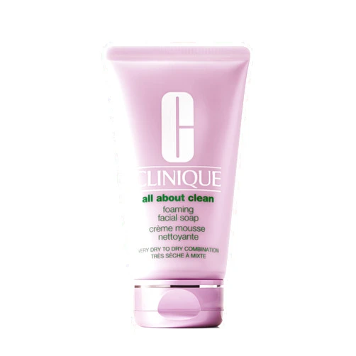 Clinique All About Clean Foaming Face Soap With Hyaluronic Acid + Glycerin For Very Dry to Dry Combination Skin Types