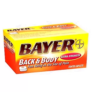Bayer Extra Strength Back & Body Caplets 500mg, 100-Count Caplets (Pack of 2)
