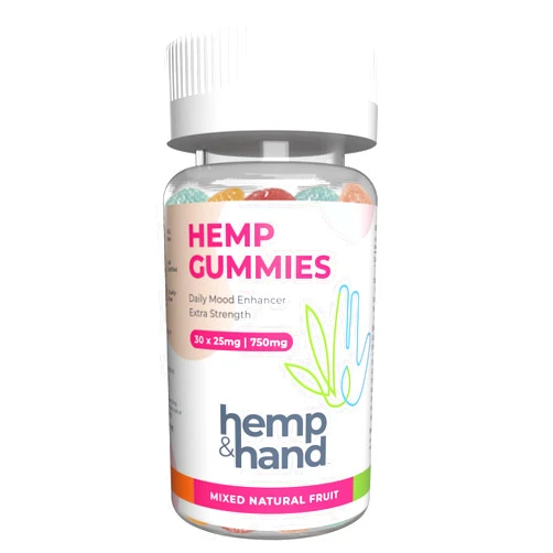 Hemp & Hand Hemp Gummies 750mg - Chill, Inflammation, Natural Pain, Restful Sleep (25mg Gummy) - by Hemp and Hand