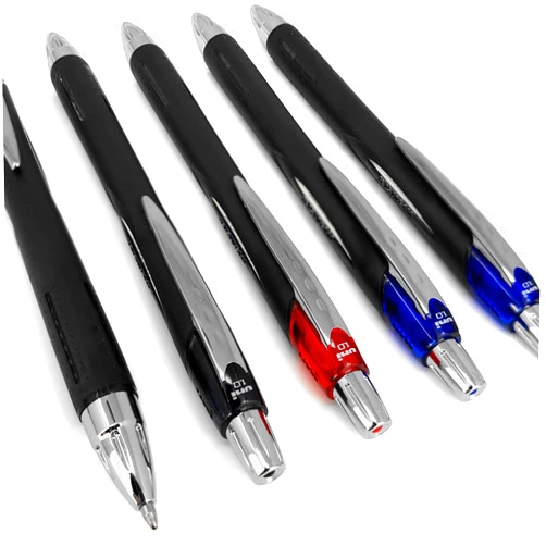 UniBall - OMG Uni-Ball - Jetstream SXN-210-1.0mm Retractable Rollerball Pen - Pack of 5 - [2 Black, 2 Blue, 1 Red]