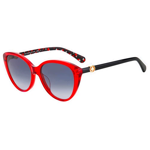 Kate Spade New York Women's Visalia/G/S Cat Eye Sunglasses, Red, 55mm, 16mm