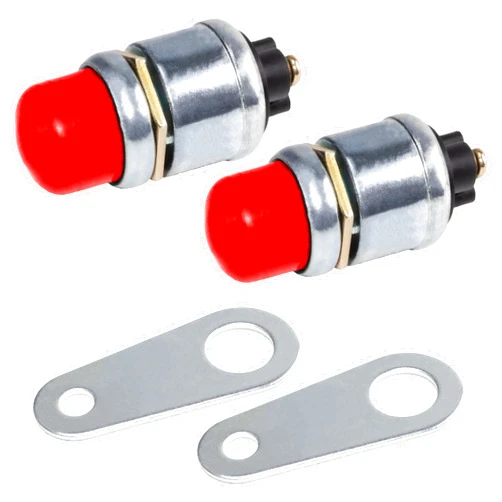 BFXM Push Button Starter Switch 12V 50A, Waterproof Momentary Start Switch for Car Engine, Push Button Starter for Truck Boat ATV, Heavy Duty Push Button Ignition Switch, Engine Start Switch, Pack of 2
