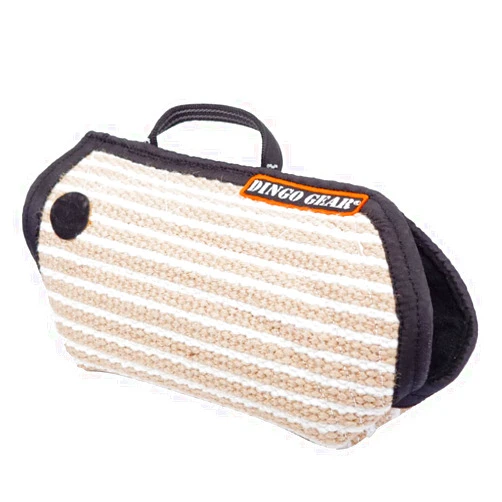 DINGO GEAR WWW.DINGOGEAR.COM 1977 Dingo Gear Atos Beißmanschette aus Jute mit Griff für Hundetraining