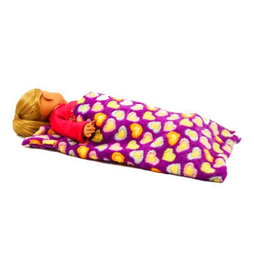 THE QUEEN'S TREASURES 18 Inch Doll Accessories, Soft Purple Sleeping Bag Bedding Accessories, Compatible with American Girl Dolls
