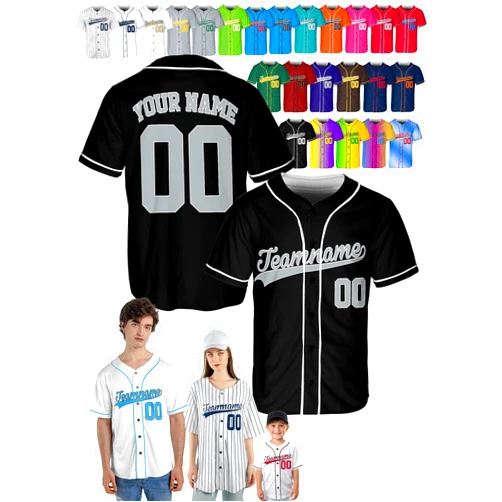 Tee Miracle Custom Baseball Jerseys - Personalized Baseball Shirts for Men, Women, Boys, and Girls - Add Your Name, Number, Logo