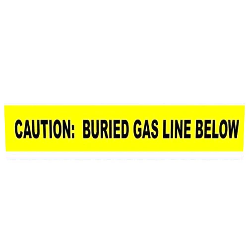 NMC ND3 YG CAUTION: BURIED GAS LINE BELOW Tape - 3 in. x 1000 ft. Polyethylene Informer Non-Detectable Warning Tape with Black Text on Yellow Base