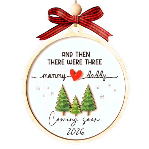 KATINAT Expecting Baby Ornament 2026, Pregnancy Announcement for Husband Grandparents Family Aunt, Gifts for Expecting Parents Expecting Parents to Be Unique Gifts 2026