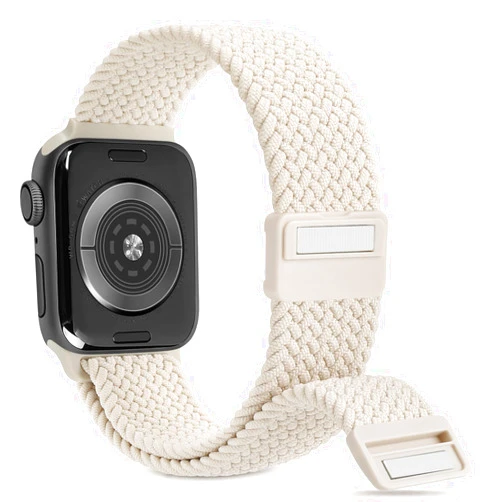 Cindgress Stretchy Braided Solo Loop Band Compatible with Apple Watch 41mm 40mm 38mm 45mm 44mm 42mm 49mm for Women Men, Elastic Magnetic Clasp Nylon Sport Strap for iWatch Series SE 9 8 7 6 5 4 Ultra