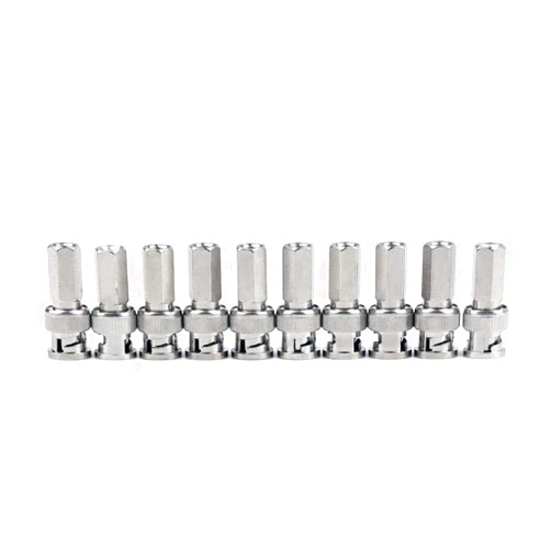 GalaxyElec 100 Pcs Twist On BNC Male RG59 Connectors for Adapter CVTV Coax Coaxial Security Cameras Lot Pack Plug Jack