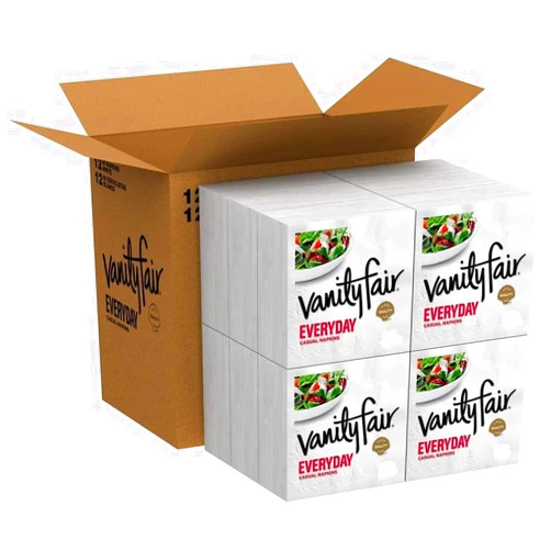 Generic Vanity Fair Everyday Napkins, 880 Count, White Paper Napkins, 110 Count (Pack of 8)