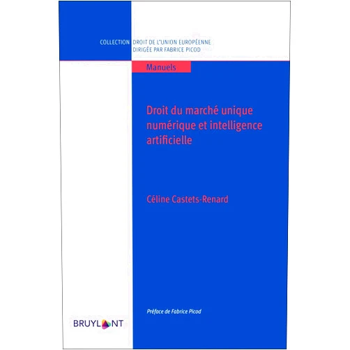 Céline Castets-Renard,Fabrice Picod Droit du marché unique numérique et intelligence artificielle