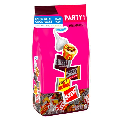 HERSHEY'S and REESE'S Miniatures Assorted Chocolate Candy Party Pack, 32.9 oz