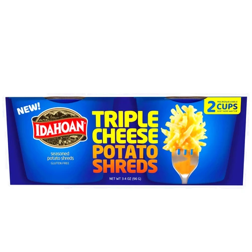 Idahoan® Triple Cheese Shreds Cups, 3.4 oz (Pack of 12)