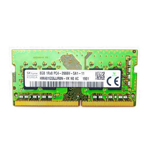 Hynix SK HYNIX 8GB 1RX8 DDR4 SO-DIMM PC4-21300 2666MHZ Memory Module HMA81GS6JJR8N-VK