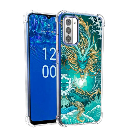 Lmposla for Nokia G310 5G Case, Nokia G42 Case, for Girls Women Shockproof Slim Ultra-Thin Flexible TPU Soft Rubber Silicone Airbag Case Cover for Nokia G310 5G 2023 (Dragon)