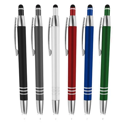 SyPen 3 in 1 Multi-Function Soft Touch Pen with Light for Pilots, Nurses, Doctors Etc .Lighted Tip Pen LED Night Writer Flashlight+Stylus for Touchscreen Devices+Ballpoint Pen, Multi-Color, Pack of 6