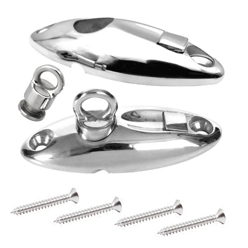 Generic 2PCS Fender Hanger 316 Stainless Steel Boat Fender Lock Kit Fender Hanger for Pontoon Boat Bimini Top Deck Hinge Quick Release Hinge Marine Hardware Accessories