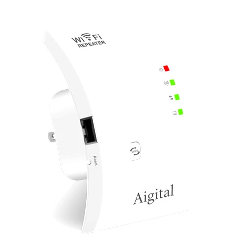 Aigital WiFi Extender Wireless WiFi Signal Booster for Home, 300Mbps 2.4GHz WiFi Range Extenders Wireless Internet Repeater with Ethernet Port, Multiple Device Support & Full Coverage, Easy Setup