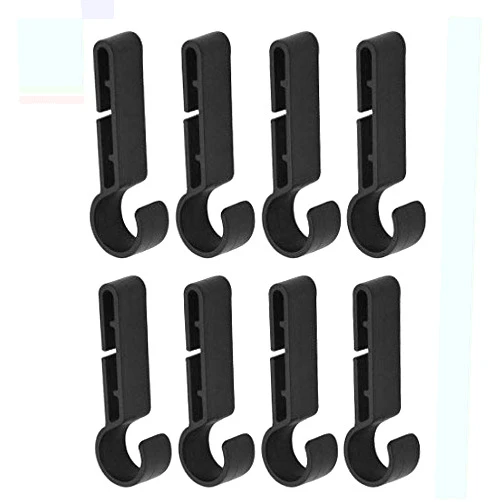 HSIULMY 8 Pack Helmet Clips for Headlamp,Headlamp Hook, Easily Mount Headlamp on Narrow-Edged Helmet,Hardhat, Safety Cap