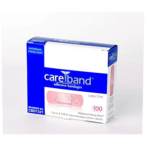 ASO LLC ASO CBD1321012000 - CareBand Waterproof Bandage Strip with Island Pad, 1
