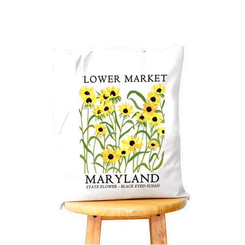 WCGXKO Maryland Travel Gift Maryland Vacation Gift Maryland Trip Canvas Shopping Bag Tote Bag