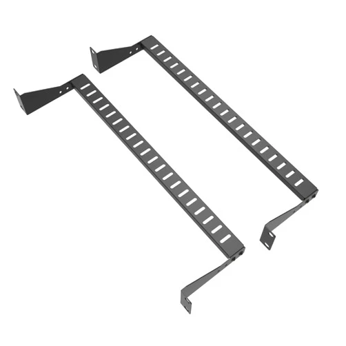 JINGCHENGMEI 2 Pack of 1U Horizontal 19-Inch Rack Mount Cable Management Bracket Cross Bar Panel Black (1U2PCS)