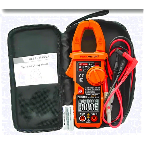 PEAKMETER Digital Clamp Multimeter PM2018A/B PM2018S Digital Clamp Meter 600A Handheld LCD Multimeter AC/DC Voltage Diagnostic-Tool AC Current Tester Current Pliers Ammeter(PM2108A)
