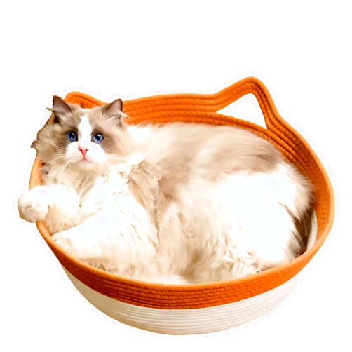 Generic Cat House Cat Bed Cat Foldable Sleeping Woven Nest Basket Cotton Rope Natural Cradle Scratcher Cuddler Cute Style with Playing Rope Ball Large Brown Washable for Kitten Puppy for All Seasons (Small)