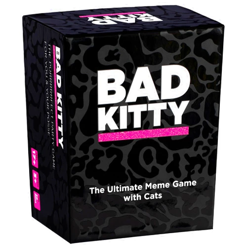 BAD KITTY Party Game - The Ultimate Meme Game with Cats - The Cats Against Humans Card Game for Feline Lovers, Friends, Family, College Students, Fun Parties and Board Games Night with Your Group